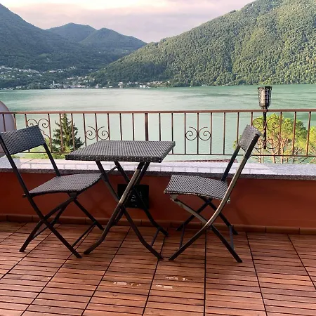 Apartamento Cosy Penthouse With Stunning View On Lugano Cima